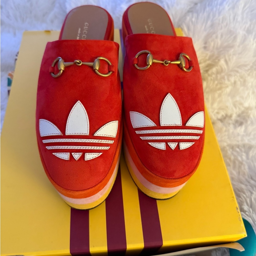 adidas x Gucci women's GG platform shoes